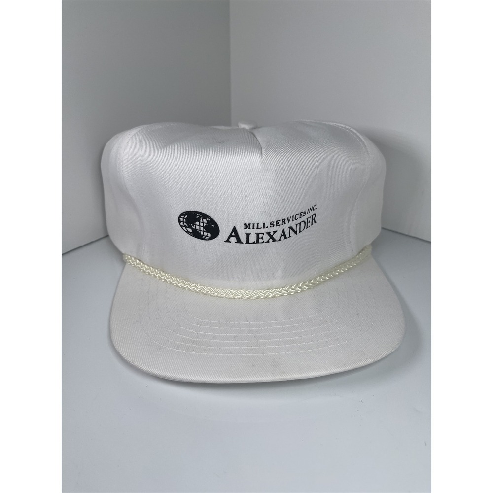 Vintage Alexander Mill Services Inc Hat Rope Strap‎ White Harmony PA Scrap Metal